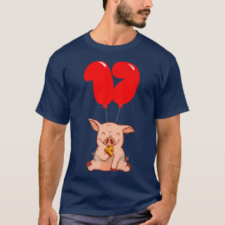 Pizza Pig17th Birthdaykids Ballon Party 22674294 T-Shirt