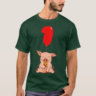 Pizza Pig1st Birthdaykids Ballon Party 22764297 T-Shirt