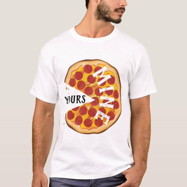 Pizza Pizza Funny Pepperoni niedlich Feinschmecker T-Shirt (Vorderseite)