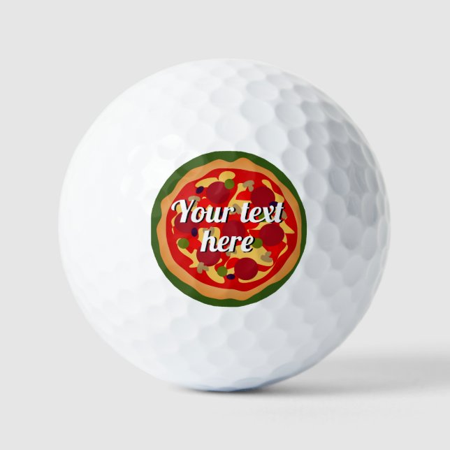 Pizza Pizza Funny Pepperoni personalisierte Golfbä Golfball (Vorderseite)