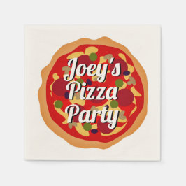Pizza Pizza Pepperoni Funny Pepperoni Brunch Party Serviette