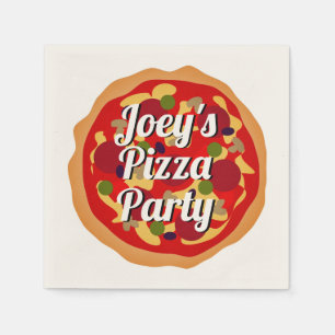 Pizza Pizza Pepperoni Funny Pepperoni Brunch Party Serviette