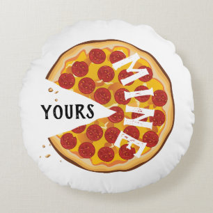 Pizza Pizza Pepperoni niedlich Rundes Kissen
