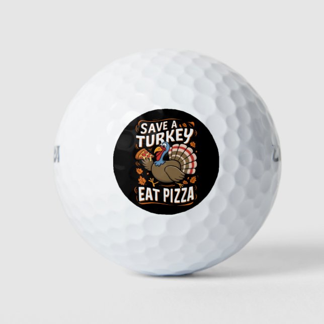 Pizza Pizza Pizza rett Tracht Golfball (Vorderseite)