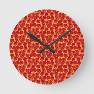Pizza Pizza Runde Wanduhr