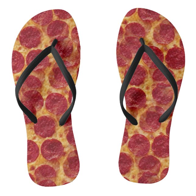 Pizza Pizza Schuhe Sandalen Flip Flops (Fußbett)