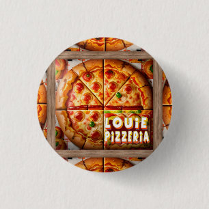Pizza Pizzeria Design Button