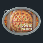 Pizza Pizzeria Design Ovale Gürtelschnalle<br><div class="desc">Pizza Pizzeria Design</div>