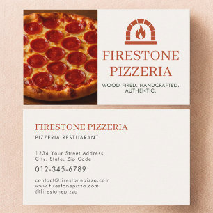 Pizza Pizzeria Restaurant Catering-Service-Foto Visitenkarte