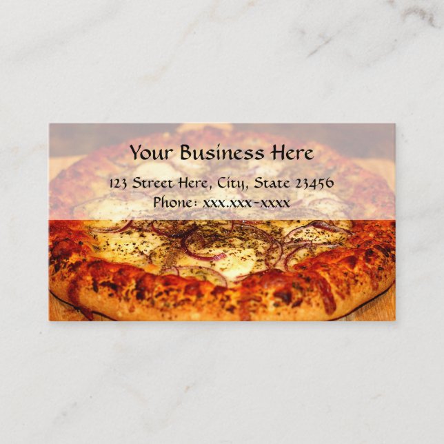 Pizza-Pizzeria-Visitenkarten Visitenkarte (Vorderseite)