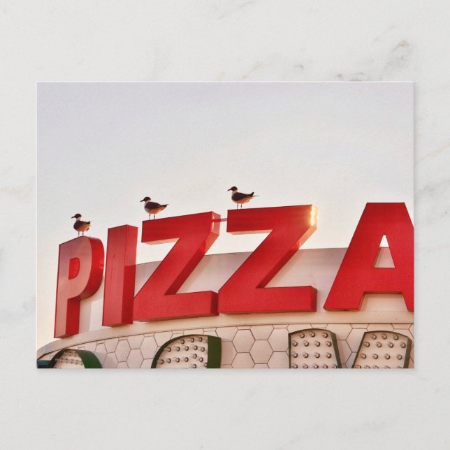 Pizza Post Card Postkarte (Vorderseite)