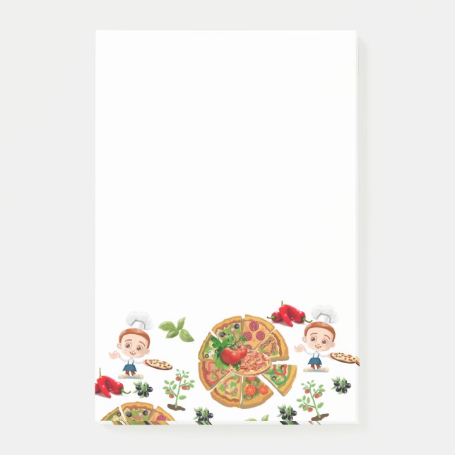 Pizza Post-it Klebezettel (Vorderseite)
