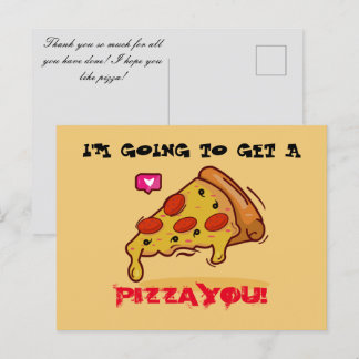 Pizza-Postkarte Postkarte