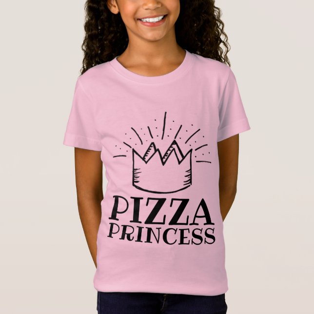 PIZZA PRINCESS MÄDCHEN T - SHIRT (Vorderseite)