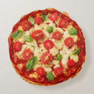 Pizza Print, beidseitig Rundes Kissen