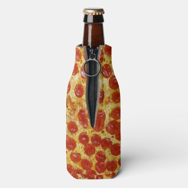 Pizza Print Insulflasche oder Dose Cooler Flaschenkühler (Flasche Rückseite)