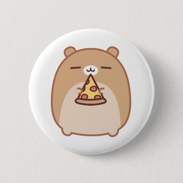 Pizza Psushi Knopf Button (Vorderseite)