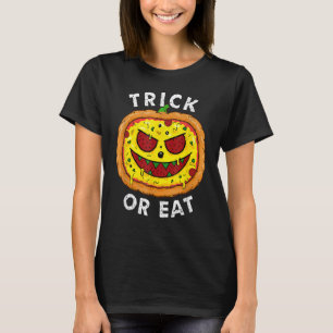 Pizza Pumpkin Beängstigendes Halloween für Frauen T-Shirt