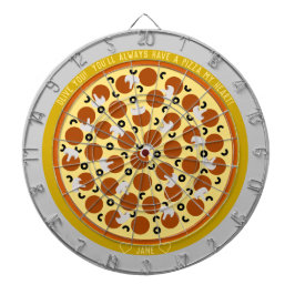 Pizza Puns Personalisiert Pepperoni Pizza w/Toppin Dartscheibe