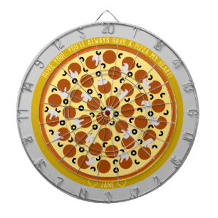 Pizza Puns Personalisiert Pepperoni Pizza w/Toppin Dartscheibe