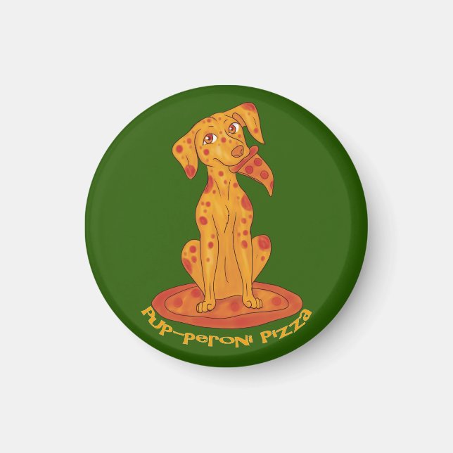 Pizza Puppy Magnet (Vorne)