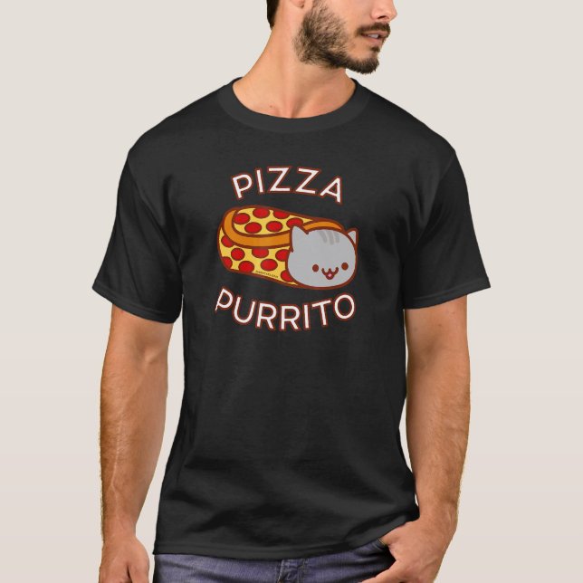 Pizza Purrito   Katze T-Shirt (Vorderseite)