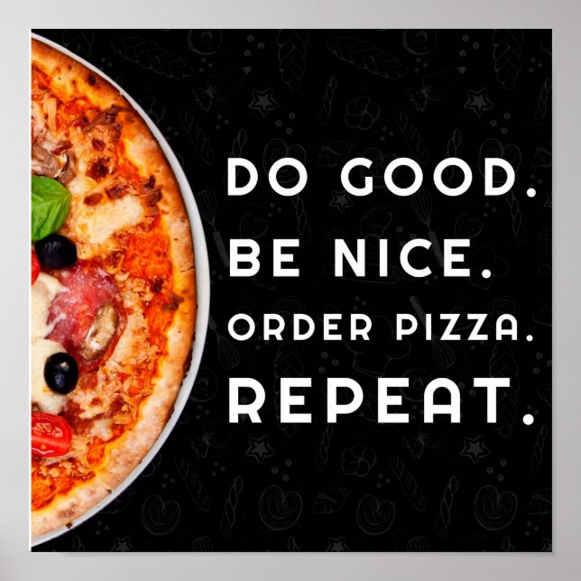 Pizza Quotes Top-Ansicht für Pizzeria Pizza Lovers Poster (Vorne)