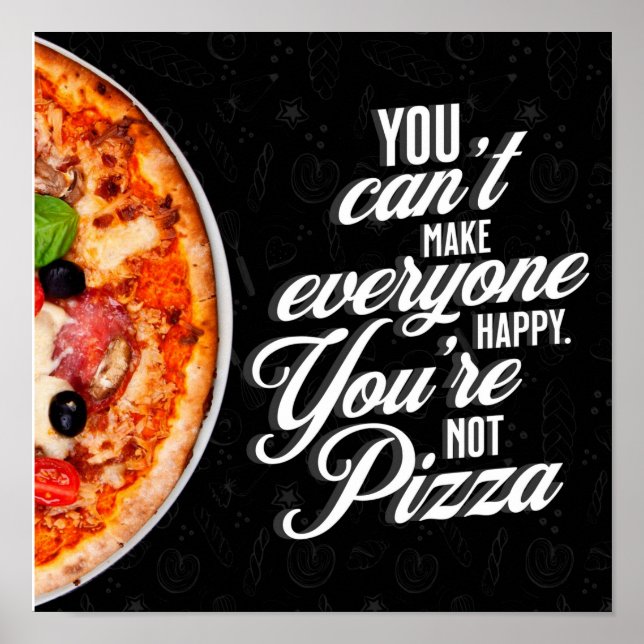Pizza Quotes Top-Ansicht für Pizzeria Pizza Lovers Poster (Vorne)