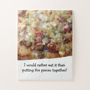Pizza-Rätsel mit lustigem Zitat Puzzle