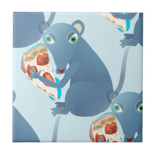 Pizza-Ratte Fliese