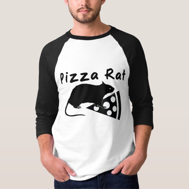 Pizza-Ratte T-Shirt (Vorderseite)