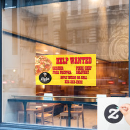 Pizza Restaurant Anpassen Hilfe Gewollt Shop-Logo Fensteraufkleber