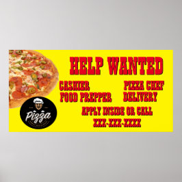 Pizza Restaurant Anpassen Hilfe Gewollt Shop-Logo Poster