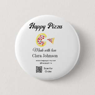 Pizza Restaurant Cafe Pizzeria Scan QR-Code bestel Button