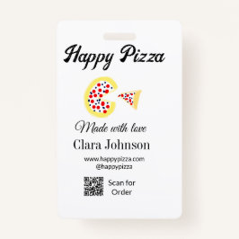 Pizza restaurant cafe pizzeria scan QR code order  Ausweis