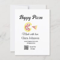 Pizza Restaurant Café Pizzeria Scan QR Code Reihen