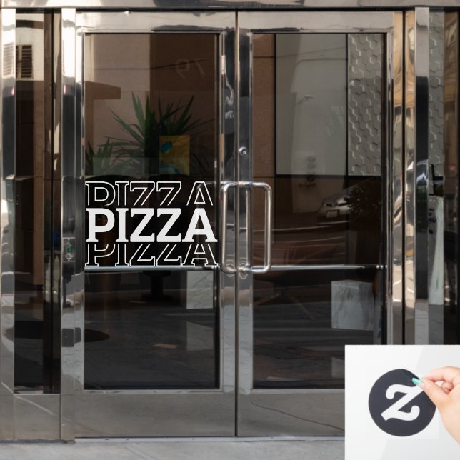 Pizza Restaurant Custom Business Fensteraufkleber (Büro Tür)
