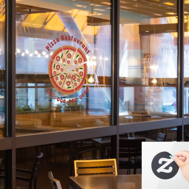 Pizza Restaurant Fensteraufkleber (Restaurantfenster)