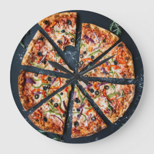Pizza Restaurant Italienisches Restaurant Kunstuhr Große Wanduhr