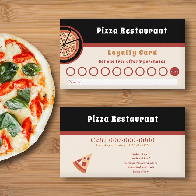 Pizza Restaurant Loyalität Karte (Pizza Restaurant Loyalty Card)
