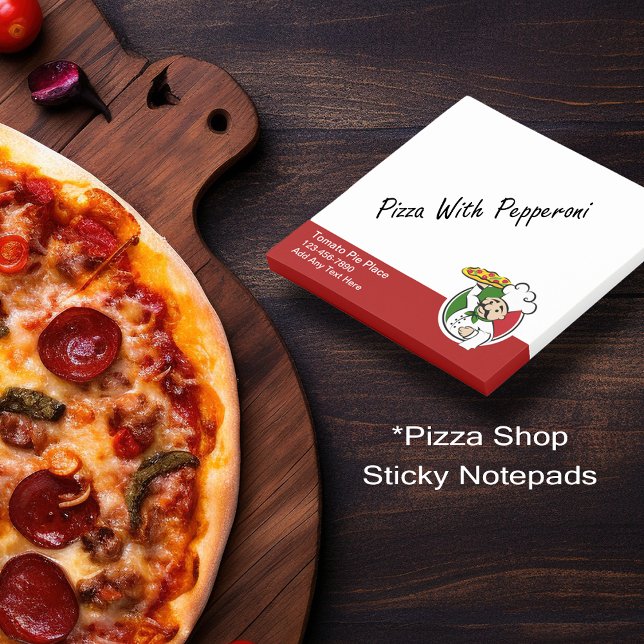 Pizza Restaurant Thema Sticky Notepads Post-it Klebezettel (Von Creator hochgeladen)