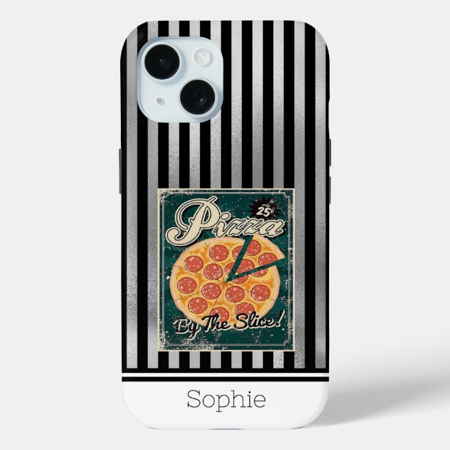 Pizza Retro Samsung Case-Mate iPhone Hülle (Rückseite)