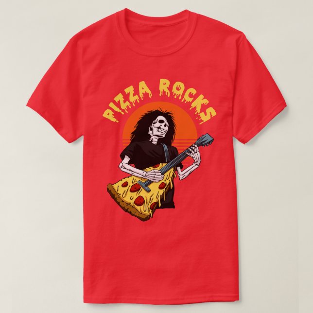 Pizza Rocks T-Shirt (Design vorne)
