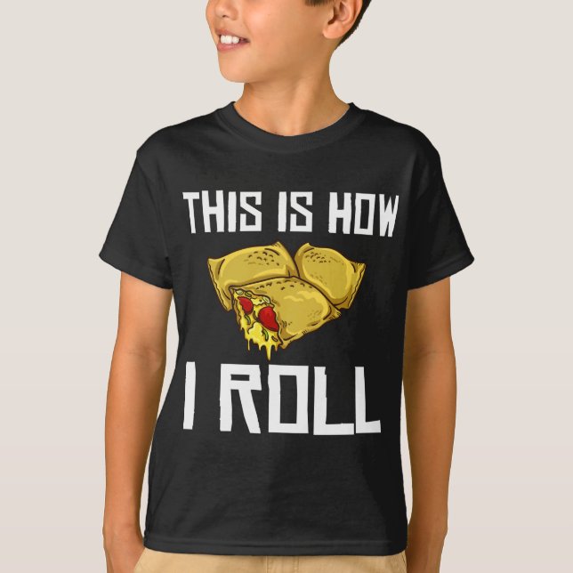 Pizza Rolls Cheese Pepperoni Vegan T-Shirt (Vorderseite)
