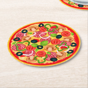 Pizza Round Paper Untersetzer