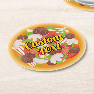 Pizza Round Paper Untersetzer