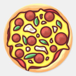 Pizza Round Sticker