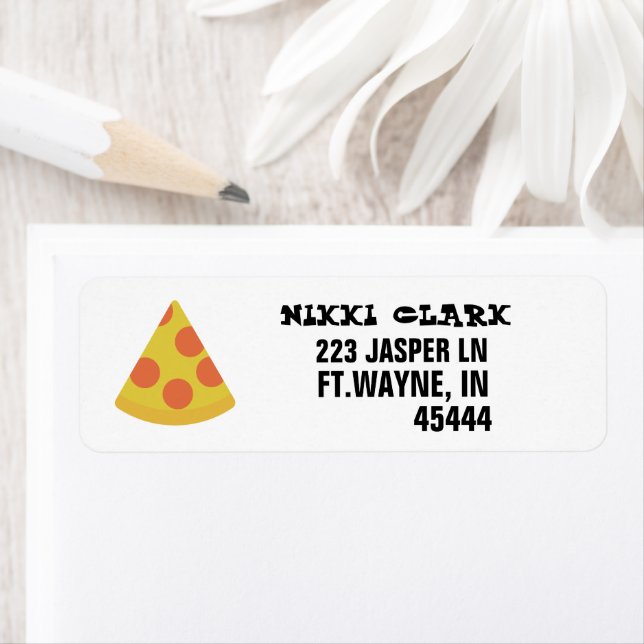 PIZZA-RÜCKSENDEADRESSEN-AUFKLEBER (Insitu)