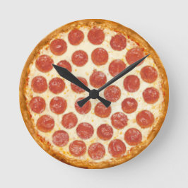 Pizza Runde Wanduhr