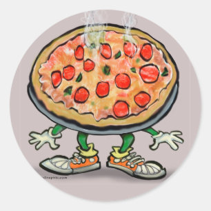 Pizza Runder Aufkleber